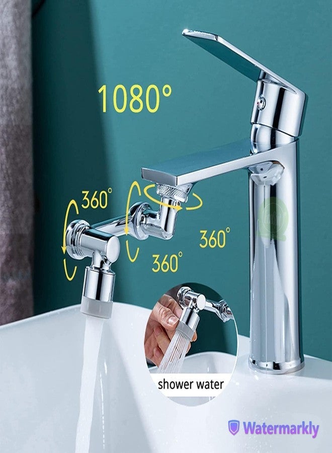 ECOSPIT CONTAINER 1080° Swivel Faucet Aerator Rotatable Multi-Functional Extension Faucet, Faucet Extender for Taps, Tap Extender for Kitchen Sink with 2 Modes Splash Extension Faucet Filter - Image 3